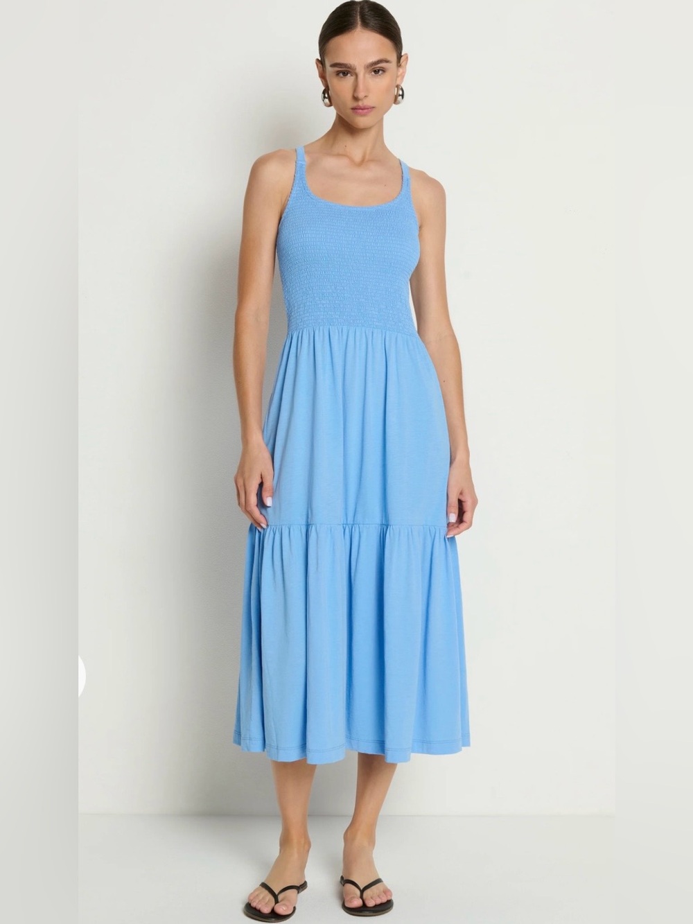 Anthropologie Nation LA Penelope Smocked Midi xs NWT